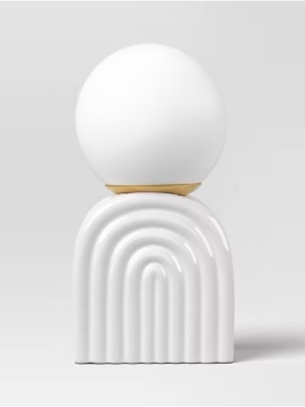 Room Essentials Mini Glass Orb Shade With Ceramic Base Novelty Table Lamp